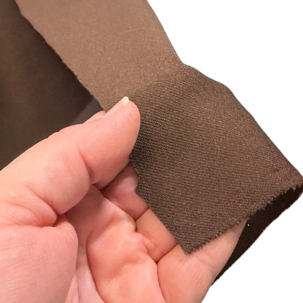 Brown Fabric Remnants Textile Lot DIY Crafting Earthcore Minimalist 2 Pieces - Picture 2 of 4